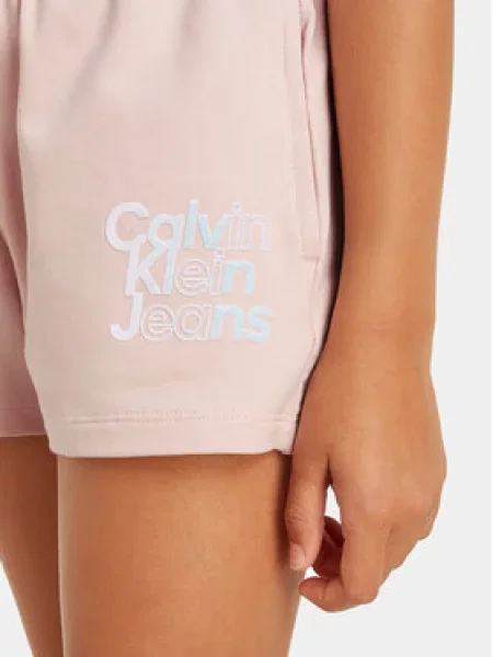 Calvin Klein Jeans Sportiniai šortai Hero Logo rožinė