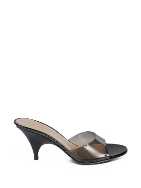 Papuci tip mules Gianvito Rossi cu bretele negru