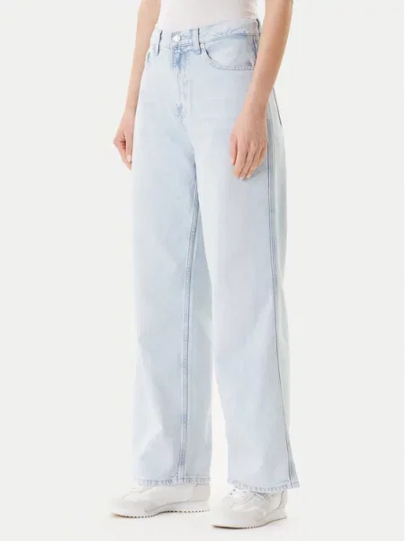 Tommy Jeans Jeansy Claire Wide Leg modrá