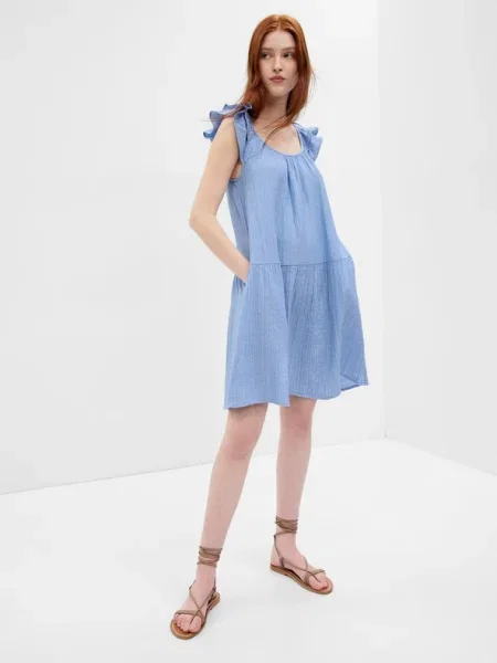 Мини рокля Gap синьо