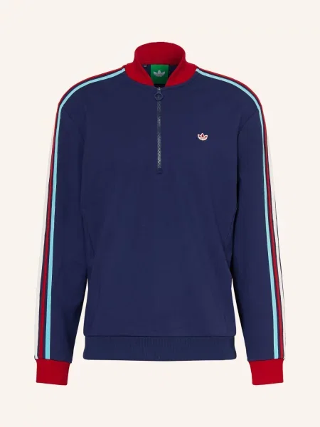 Adidas Originals Mikiny Originals 3 Pruhy tmavě modrá / červená bílá