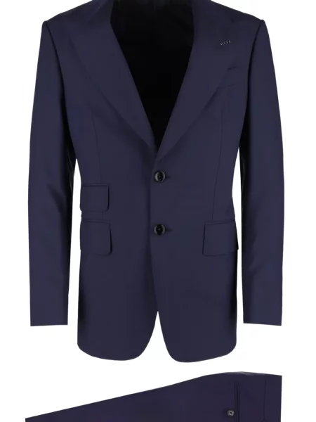 Costum Tom Ford cu rever albastru