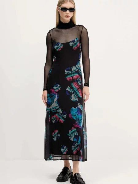Desigual Rochie de zi Watercolor Lacroix negru
