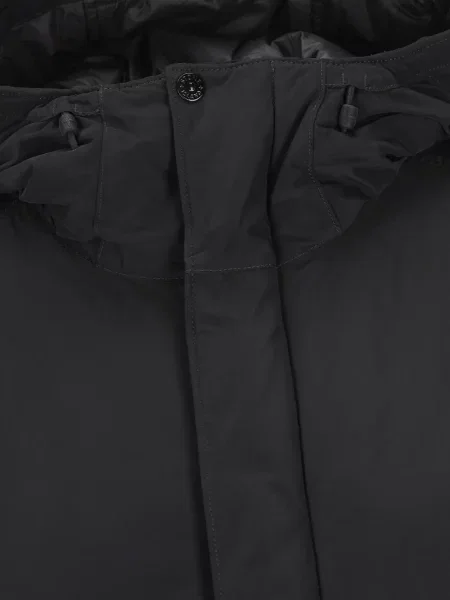 Geacă Stone Island cu glugă cu strasuri negru
