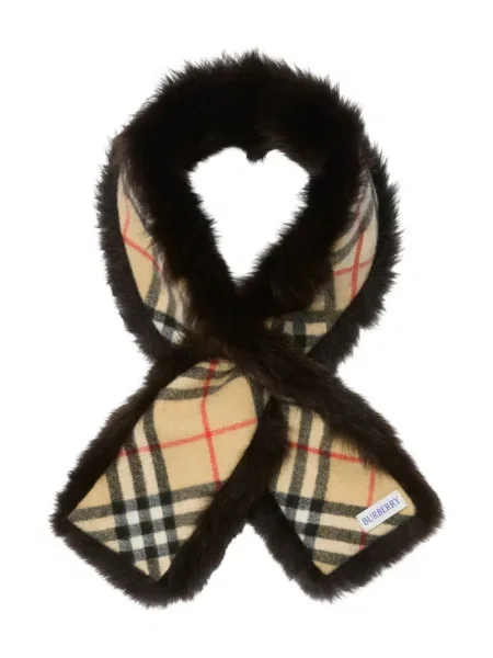 Καρό κασκόλ Burberry μαύρο