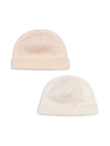 Fanga Fontana čiapka dojčenská FIO STRIPE 2 PACK BEANIE OCS béžová