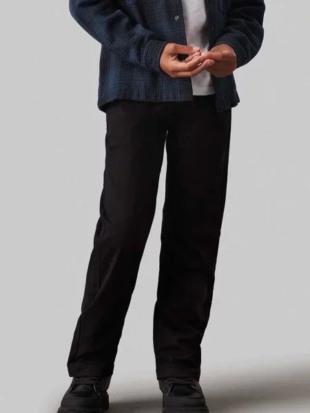 Calvin Klein Jeans Dječje hlače CEREMONY STRAIGHT crna
