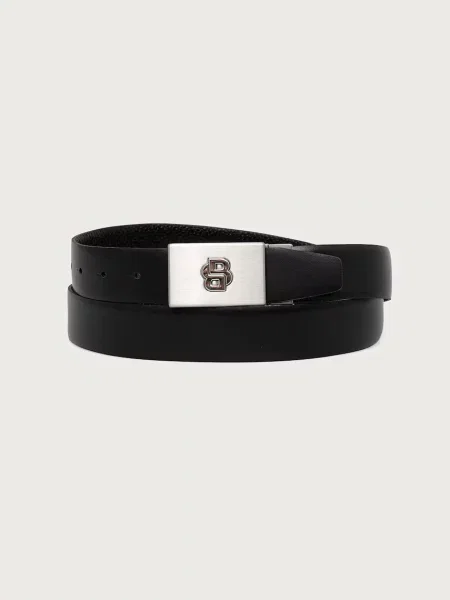 BOSS Curea B Icon Plq negru