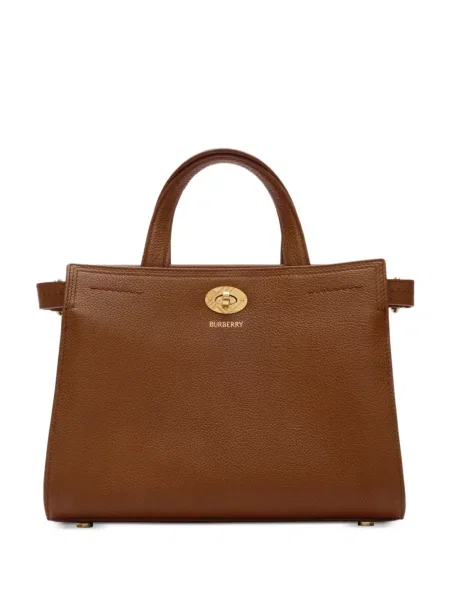 Geantă shopper Burberry în carouri maro