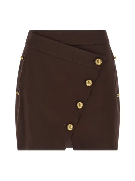 Mała mały spódnica mini Elisabetta Franchi brązowa