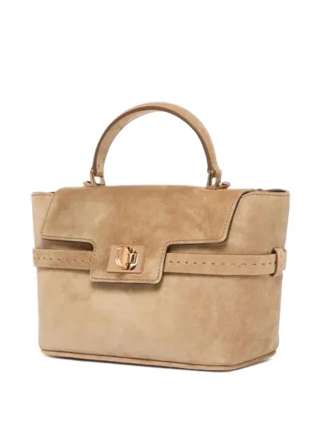 Geantă shopper Max Mara din piele de căprioară