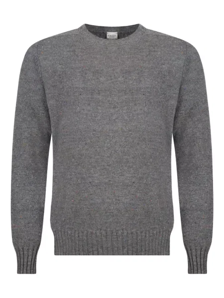 Vuneni džemper Gallia s okruglim izrezom siva