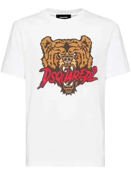 Tricou Dsquared2 cu imagine alb