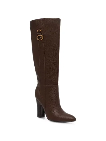 Botine Guess cu autograf maro