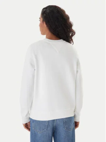 Tommy Jeans Mikina námornícka modrá / červená / biela béžová
