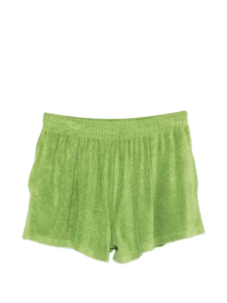 Pantaloni scurți A.m.g. din material terry verde
