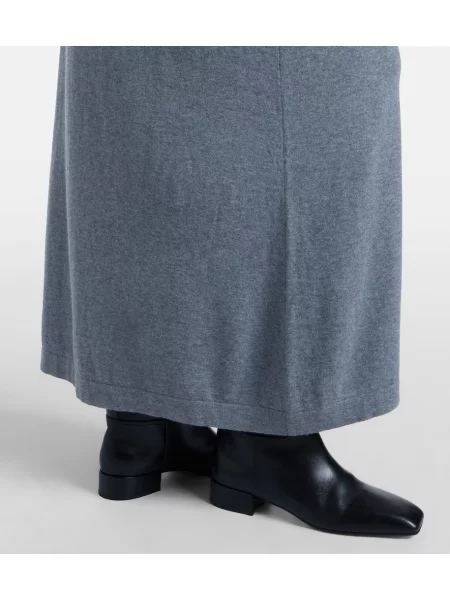 Rochie maxi Lisa Yang din cașmir gri
