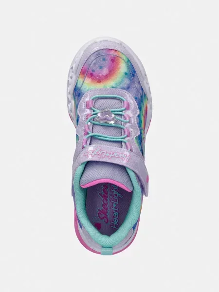 Skechers FLUTTER HEART LIGHTS GROOVY SWIRL gyerek sportcipő lila
