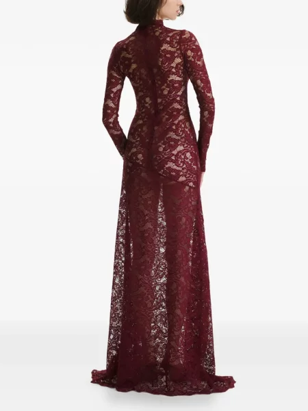 Rochie maxi 2310 Studio din dantelă lungă de costum roșu