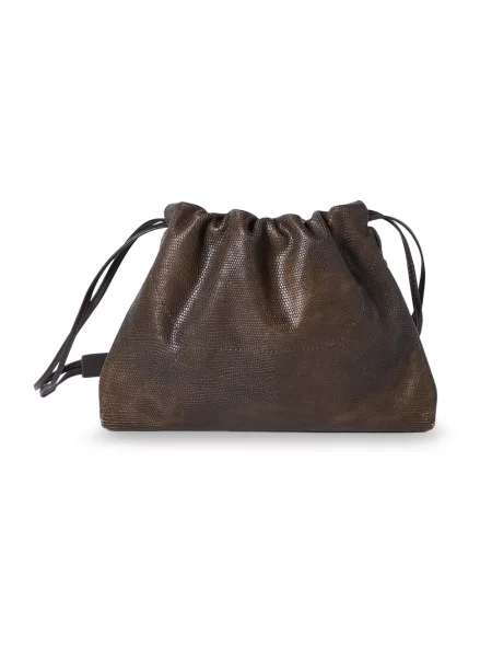 Torebka crossbody Brunello Cucinelli skórzana brązowa