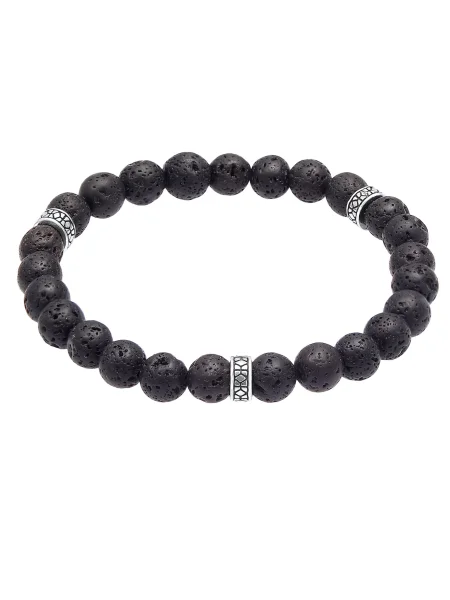 KUZZOI Zapestnica / srebrna črna