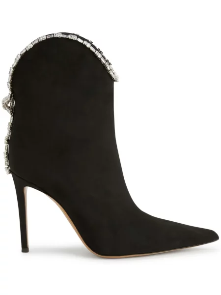 Botine Alexandre Vauthier de cristal negru
