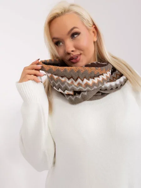 Ažur šal Fashionhunters kaki