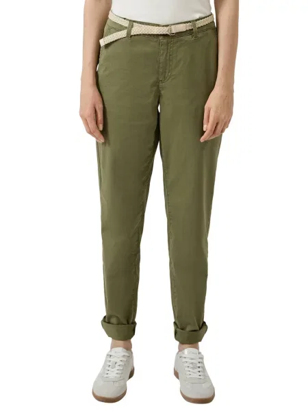 Chinos o kroju regular fit z mieszanki bawełny S.oliver Red Label zielone