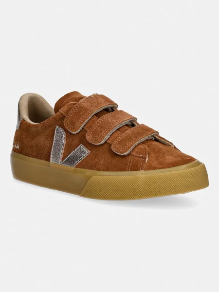 Veja RECIFE LOGO sneakers pentru femei din piele întoarsă maro