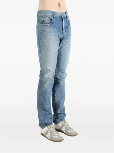 Kalhoty Saint Laurent na suchý zip modré