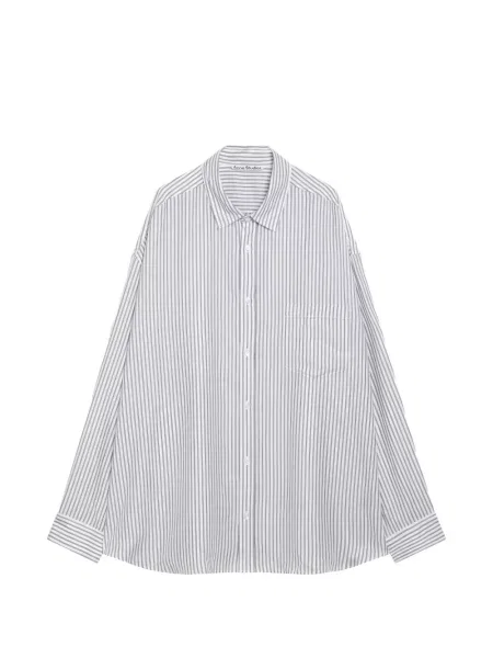 Cămașă Acne Studios cu dungi cu autograf alb