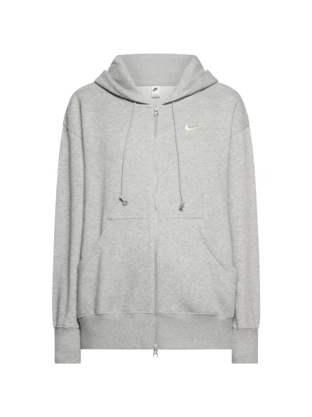 Fleecová mikina s kapucí Nike šedá
