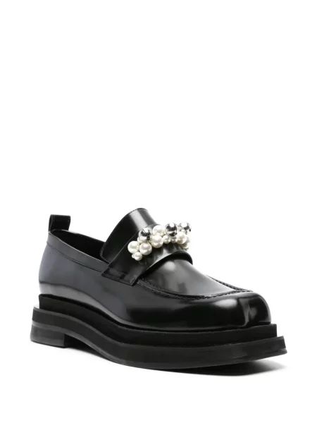 Pantofi loafer Simone Rocha cu perle din piele negru