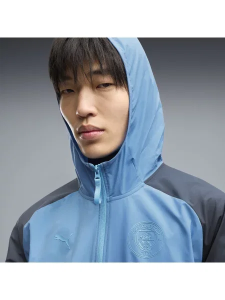 MÄ™ska kurtka z zamkiem Manchester City PUMATECH Woven OdzieÅ¼ S szary