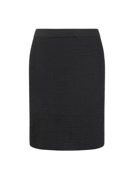 Spódnica Givenchy z rozcieciem w geometryczne wzory czarna