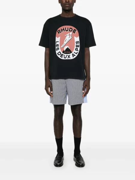 Raštuotas marškinėliai Rhude juoda