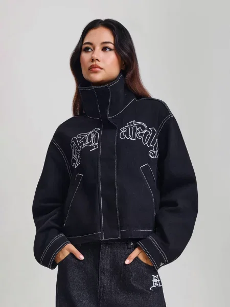 Ed Hardy Geacă de primăvară-toamnă negru