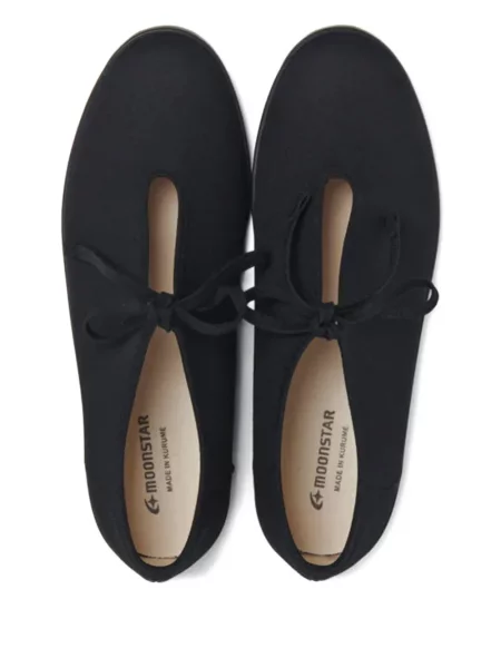 Sneakerși Moonstar cu șireturi din dantelă negru