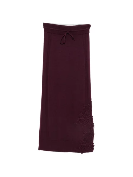 Fustă midi Ermanno Scervino din dantelă cu cordon violet