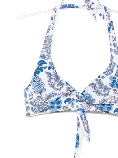 Bikini Mc2 Saint Barth cu model floral cu imagine alb