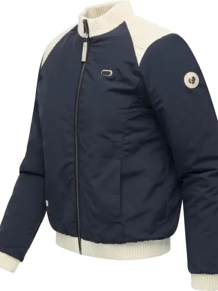 Ragwear Prechodná bunda svetlobéžová / námornícka modrá