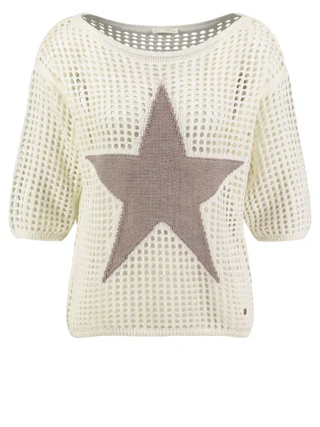 Key Largo Pulover Fame gri taupe / murdar alb