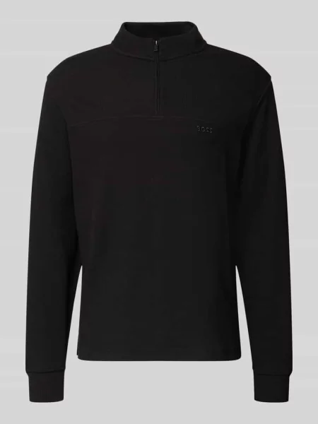 Bluza o kroju regular fit z mieszanka bawełny model PE_HIVE' Boss Orange czarna