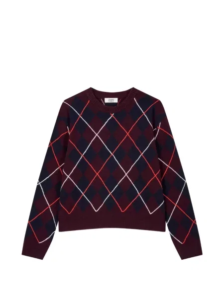 Pulover Tomboy cu model argyle violet
