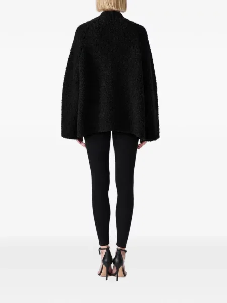 Bouclé geacă Vera Wang negru