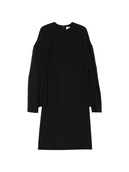 Rochie midi Comme Des Garçons de lână negru