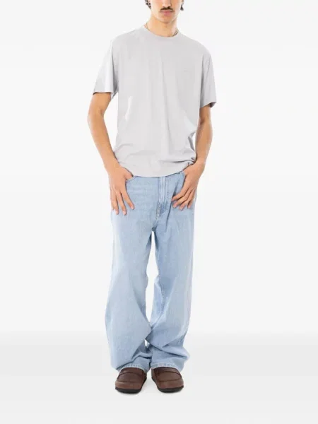 Tricou Lacoste cu broderie gri
