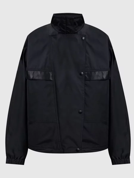 Куртка зі шкіряними вставками Yves Salomon Army чорна