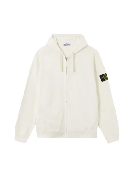 Bluza rozpinana Stone Island z kamieniami biała