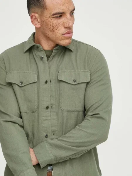 G-Star Raw camasa din barbati cu guler clasic regular verde